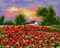 Needlepoint canvas for halfstitch without yarn Summer Meadow 2182H - Printed Tapestry Canvas